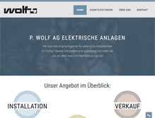 Tablet Screenshot of elektro-wolf.ch
